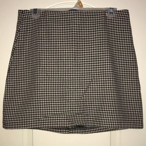 Houndstooth Bodycon Miniskirt